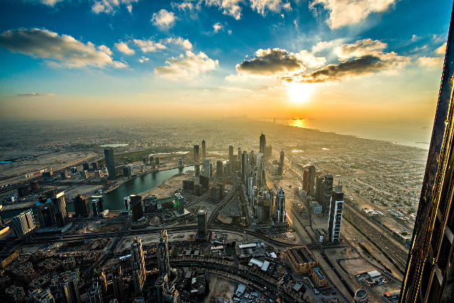 Dubai Sunset from Burj Khalifa