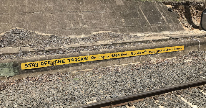 Stay off the tracks