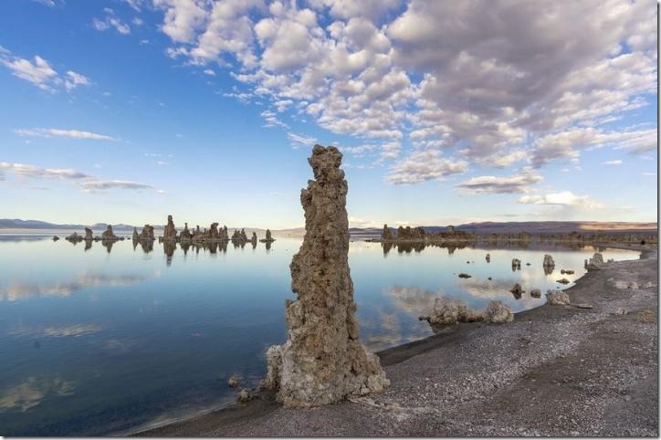 IMAGE: Eastern California's Mono Lake has no outflow, allowing salts to build up over time. The high salts in this carbonate-rich lake can grow into pillars. Credit: Matthew Dillon/Flickr