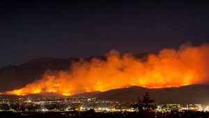 The Apple Fire burns north of Beaumont, Friday, July 31, 2020