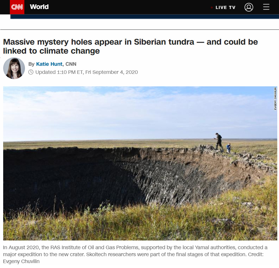 @CNN beclowns itself over Siberian craters supposedly caused by ‘climate change’