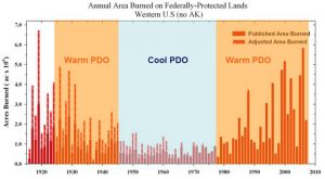 Acre of wildfire burned PDO.jpg