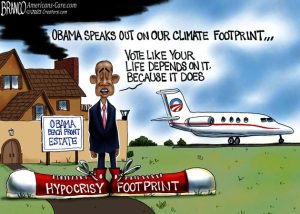 Obama with massive hypocrisy footprint speaks out on climate vote like your life depends on it beach front estate private jet democrat elite rules for thee but not for me.jpg