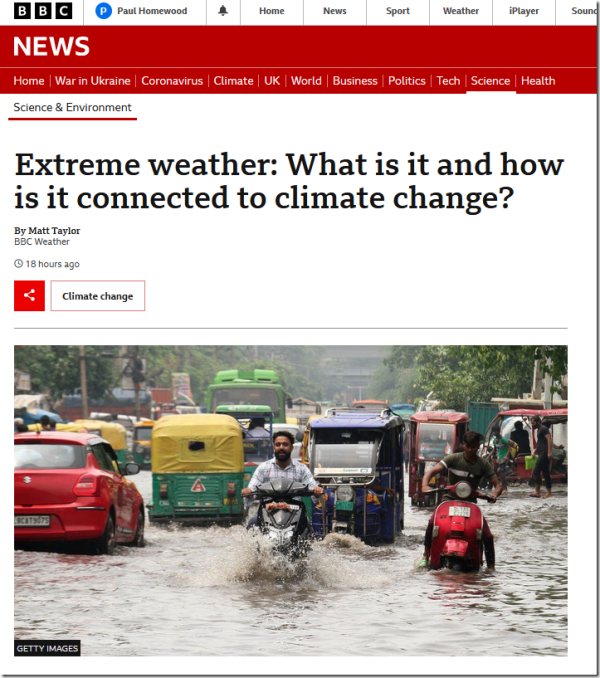 Lebih Banyak Kebohongan BBC Tentang Cuaca Ekstrim – Berhasil Dengan Itu?